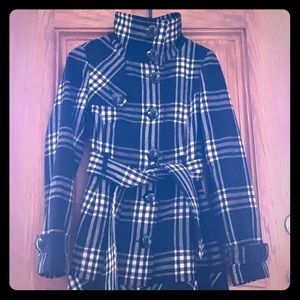 XS Express checkered peacoat